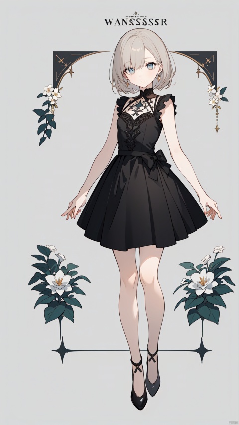  {{best quality}}, {{masterpiece}}, {{ultra-detailed}}, {illustration}, {detailed light}, {an extremely delicate and beautiful}, female, Mature face, solo, Detailed eyes, makeup, narrow eyes, closed mouth, small breasts, Logical hair,
Black skirt, Gothic clothing, full body, simple background