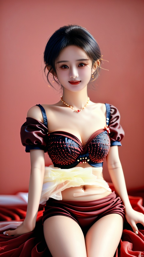 漂亮的美丽女孩儿.。1girl. ..bra.Super Short Sleeve
Elevation shots.Necklace bracelet.
Very beautiful girl. .。."Showing cleavage."
mini bra.sideways。 show Thighs
. Short-haired.