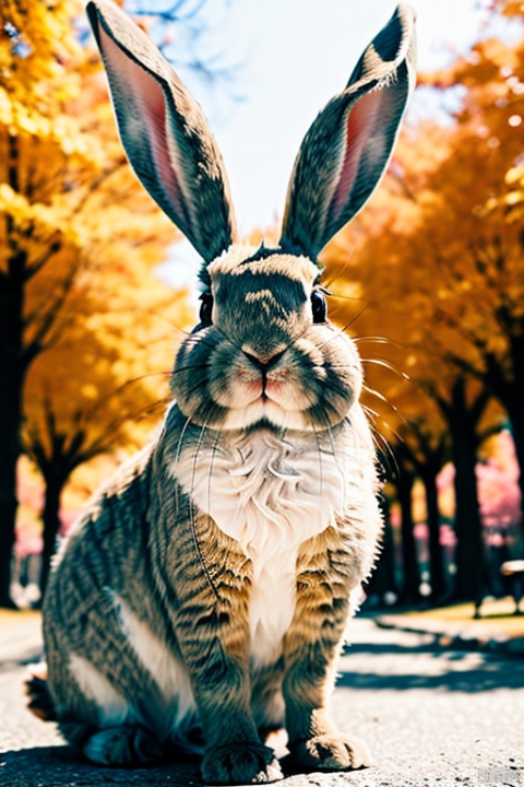 Medium shot, Color splash, Bunny, Sun ,In the 
park ,EF 70mm ,Canon