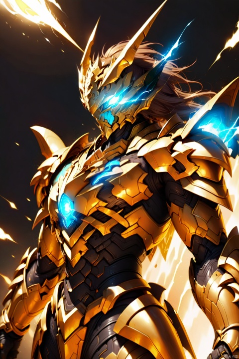  (masterpiece) , (best quality), photorealistic, Octane rendering, (fantasy art style, 1.2) , perfect features,only, Studio lighting,ray tracing
(Golden space),(Golden meteor,Golden lightning:1.4)
(1 boy),(dragon full Masked),(dark golden armour:1.4),blue glowing eyes,,(Kamen Rider:1.1),(face close-up:1.2)
straight-on,(stand :1.2),(upped body:1.3), kaijia
Original, extremely detailed wallpaper, highly detailed illustrations, (best lighting) , (super-complex details) , 4K unified, (super-detailed CG: 1.2) , (8K: 1.2),, mecha