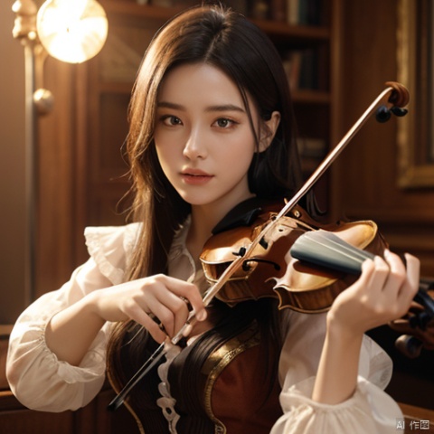 steampunk violinist, against the background of a fantastic steampunk city, steampunk girl playing the violin, expressive eyes, perfect face, dynamic scene, dynamic light, high quality, digital painting, golden ratio, award winning, professional, highly detailed, intricate, volumetric lighting, gorgeous, masterpiece, sharp focus, depth of field, unreal engine, perfect composition, digital art on pixiv, artstation, 32k, hdr
