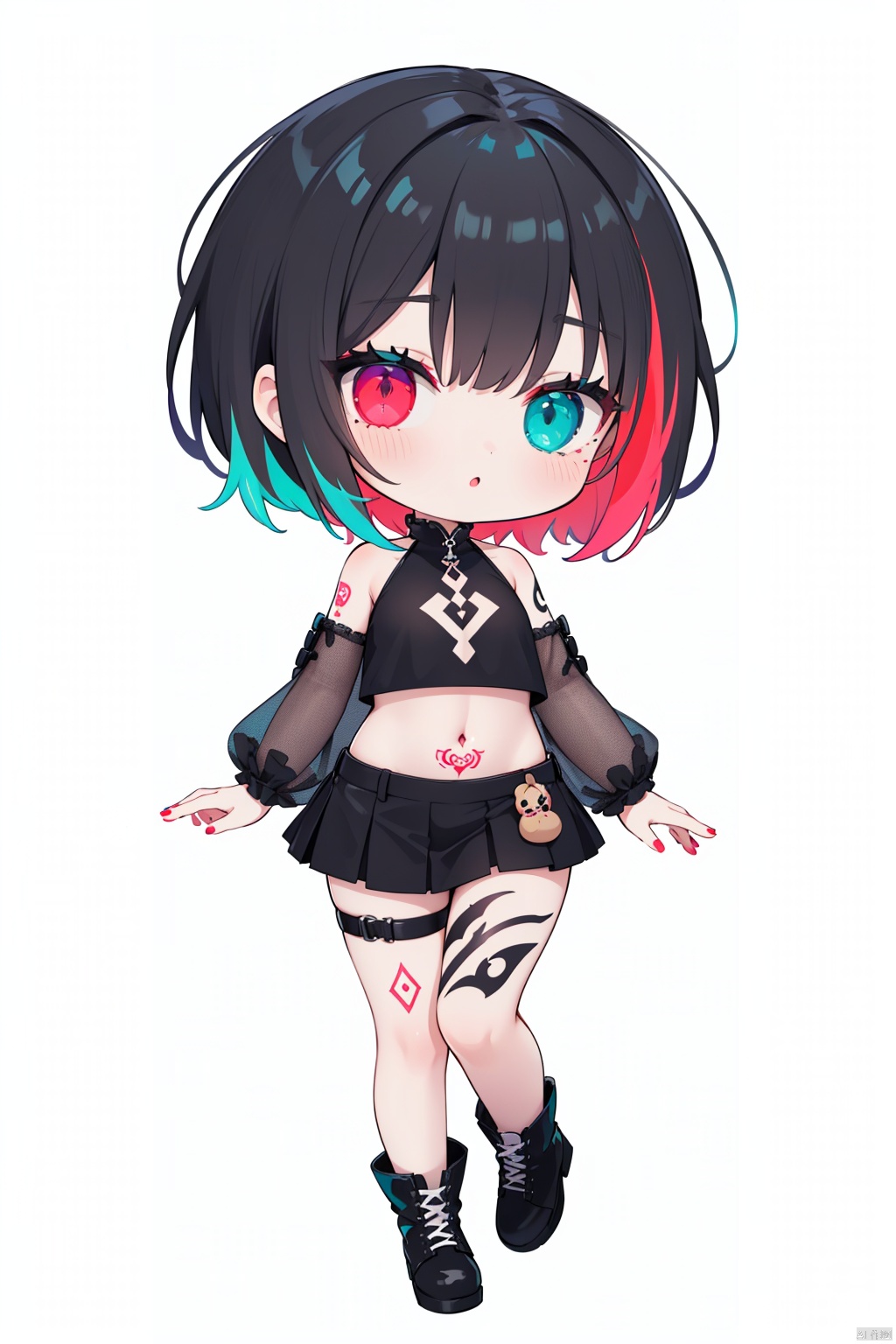 1 female, short hair, black ha | image created by 渔瑶| Tensor.Art