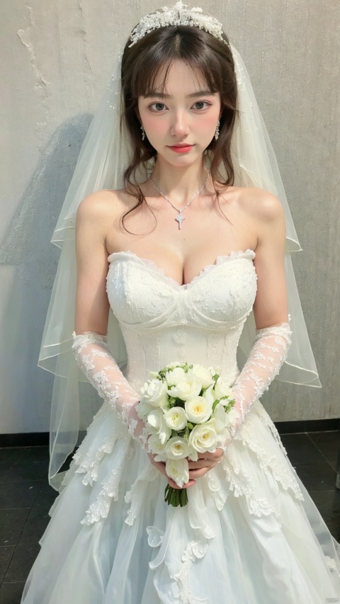  (beautiful, best quality, high quality, masterpiece:1.3)
,solo, solo focus,
huge breasts,Oval face, Water snake waist, big tits,big eye,
(green lace wedding dress:1.39), veil, wedding gloves, holding flowers,Crystal Earring, Crystal Necklace,
(no background),18yo girl, 1girl, nana, liuyan, jy
