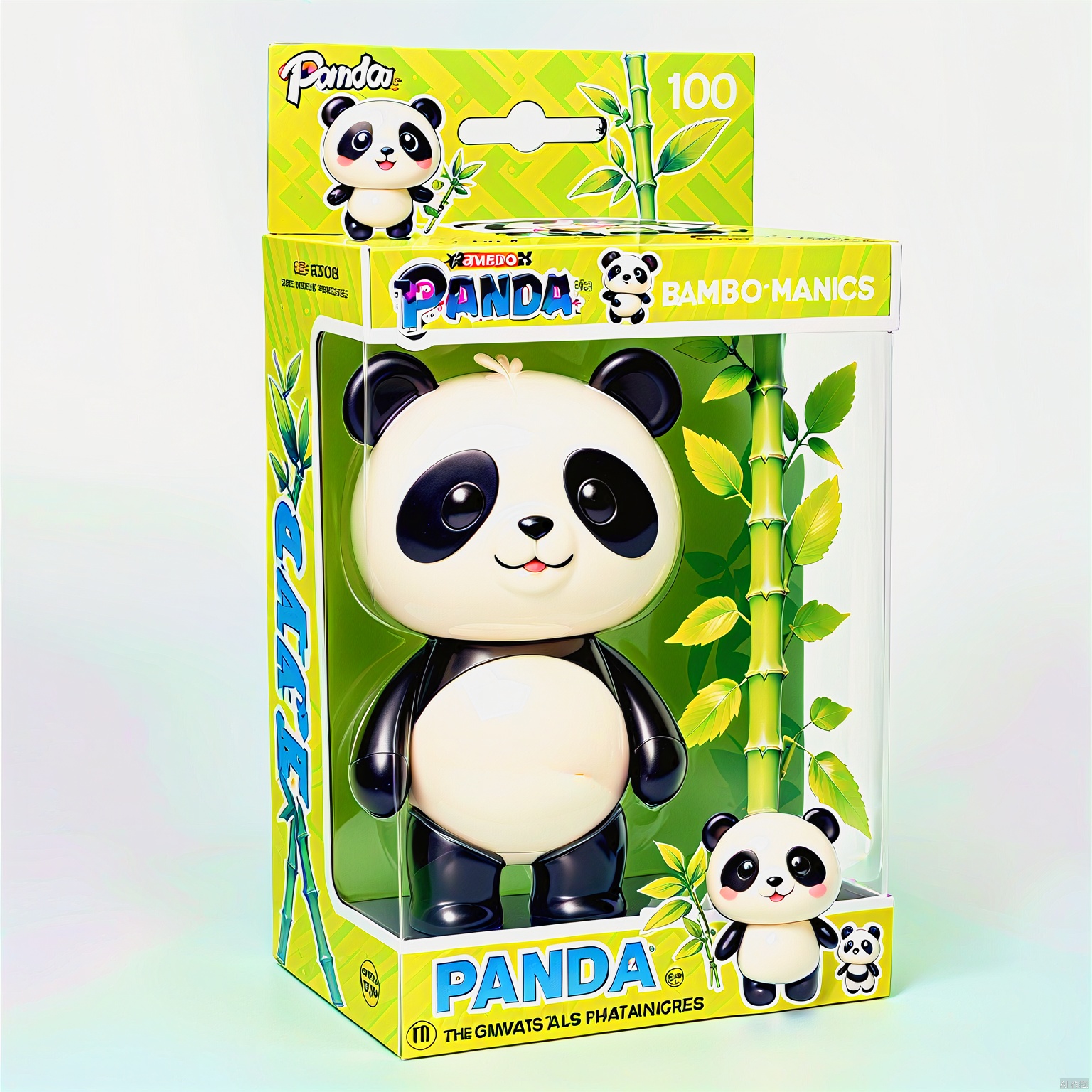 toy packaging design,panda,bamboo