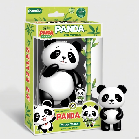 toy packaging design,panda,bamboo