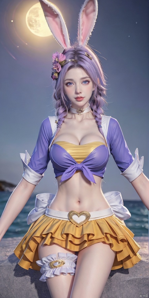  GSL,moon,night,scenery,star \(sky\),sky,night sky,full moon,starry sky,ocean,outdoors,horizon,tree,
1girl,solo,animal ears,rabbit ears,purple hair,skirt,eyewear on head,heart,braid,flower,navel,hair flower,looking at viewer,hair ornament,yellow skirt,twin braids,midriff,bracelet,jewelry,blue eyes,sunglasses,
shirt,tied shirt,choker,heart-shaped eyewear,belt,medium breasts,realistic,cropped jacket,crop top,white choker,
izayoi sakuya,bridal garter,miniskirt,(sitting:1.3), (raw photo:1.2),((photorealistic:1.4))best quality,masterpiece,illustration,an extremely delicate and beautiful,extremely detailed,CG,unity,8k wallpaper,Amazing,finely detail,masterpiece,best quality,official art,extremely detailed CG unity 8k wallpaper,absurdres,incredibly absurdres,huge filesize,ultra-detailed,highres,extremely detailed,beautiful detailed girl,cinematic lighting,1girl,pale skin,tall female,(perfect body shape),skinny body,Slender legs,, pale skin,tall man,long legs,thin leg,1girl, solo, long hair, breasts, looking at viewer, blue eyes, large breasts, hair ornament, navel, animal ears, cleavage, underwear, panties, purple hair, braid, flower, heart, censored, choker, hair flower, spread legs, rabbit ears, sunglasses, eyewear on head, heart censor,clothes removed,clothes removed