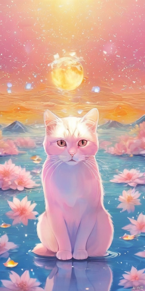 2CAT,sparkling glass, sparkling  star, stereoscopic Uneven crystal, realistic,Best quality, 8k, cg,high definition,pink_background,light,starry_background, naturalistic rendering, traditional chinese ink painting, 20% pink line, 10%yellow,water,corrugation,golden, 10%light blue,3D, starry sky, 1girl