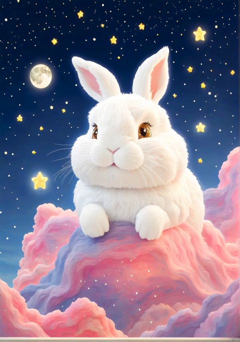  llustration style, hand-painted style, hand drawn fat
 Furry rabbit, dream,the Earth , dreamy, stars, soft, clouds, decoration, great works, 8k, movie texture, movie cg, clear details, rich picture, keai
