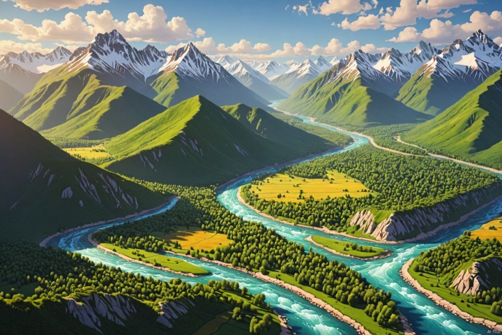 Rivers and Mountains,
