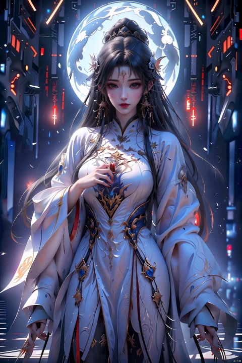  Best Quality,full body, masterpiece, ultra-high resolution, (photo realistic: 1.4) , Surrealism, Fantastical verisimilitude, fantastical creation, thriller color scheme, surrealism, abstract, psychedelic, 1 girl, qingyi