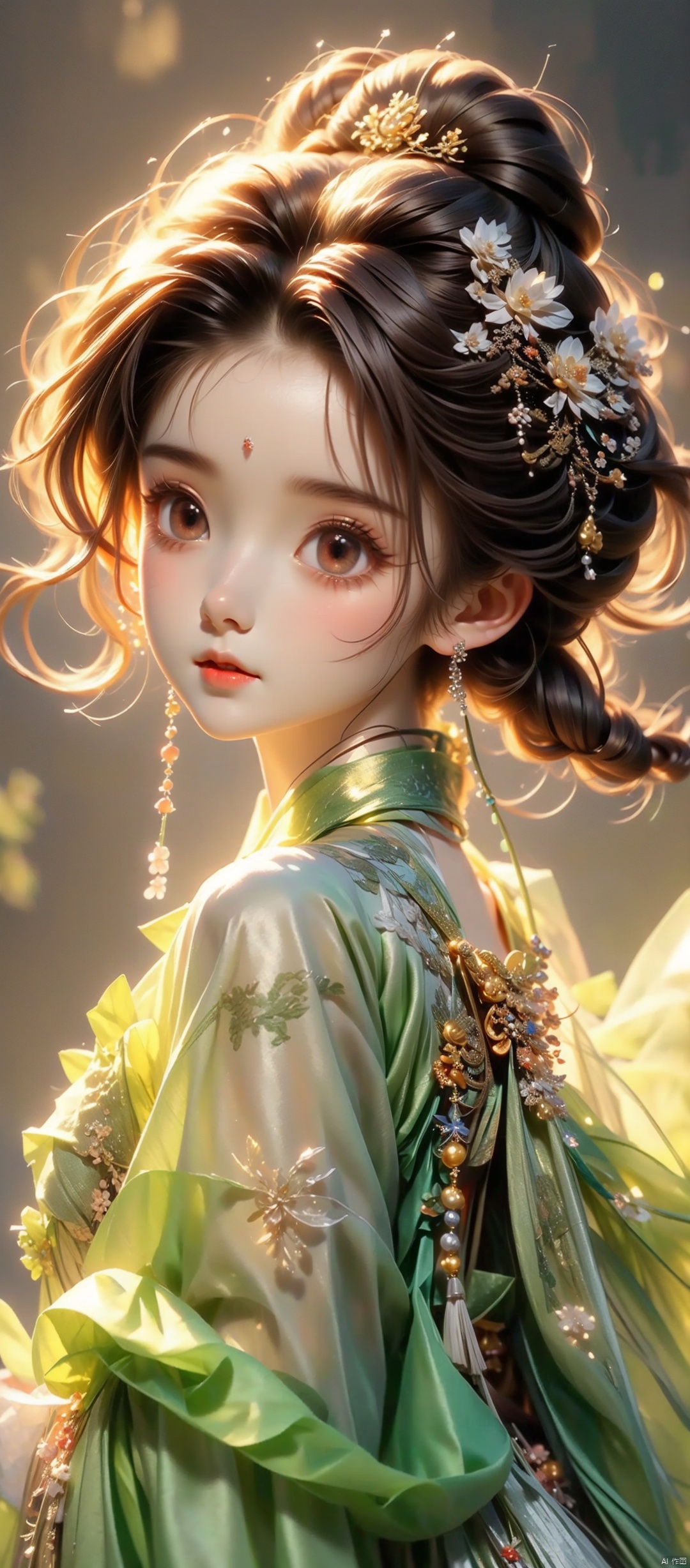  beautiful illustration, best quality, cute petit girl, (transform sequence), transform magical girl, chibi, white magical girl, fractal art, albino, babyface, long pure white and red mesh hair, beautiful detailed red eyes,cinematiclighting,cowboyshot,lookingatviewer,frombottom,happy,国风古装, ((poakl)), 1girl, heibai, smwuxia Chinese text blood weapon:sw, (\shen ming shao nv\), Gauze Skirt