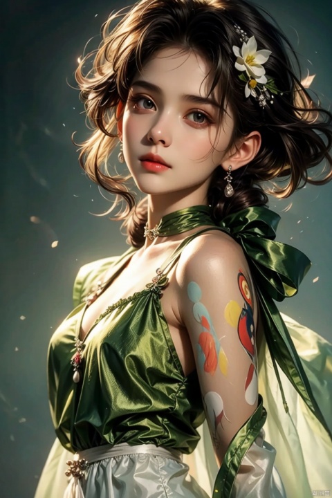  beautiful illustration, best quality, cute petit girl, (transform sequence), transform magical girl, chibi, white magical girl, fractal art, albino, babyface, long pure white and red mesh hair, beautiful detailed red eyes, cinematic lighting, cowboy shot,lookingatviewer,frombottom,happy,国风古装, ((poakl))