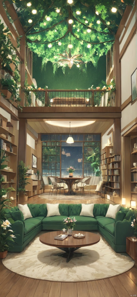  (masterpiece, best quality, highres,absurdres, detailed:1.2)
indoor,(rotating steel stair to other floor:1.3)
Windows, floor-to-ceiling Windows, greenery,(a lot of flower disc:1.2).
fabric sofa, wooden round coffee table, carpet, shelving for books,
winter,snowing outside,
wooden floor and plant wall
(front view,symmetry:1.2)
, indoors, BY MOONCRYPTOWOW, Nature's home_indoor, mir