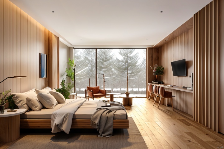  (masterpiece, best quality, highres,absurdres, detailed:1.2)
indoor,steel stairs to other floor
Windows, floor-to-ceiling Windows, greenery,a lot of flower disc.
winter,snowing outside,
wooden floor and plant wall
front view,symmetry, 
, indoors