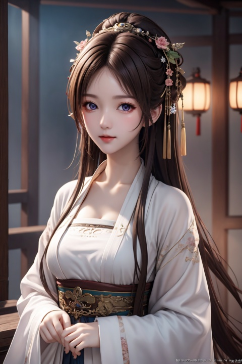  masterpiece,best quality,official art,extremely detailed CG unity 8k wallpaper, girl, solo, long hair, brown hair, brown eyes, medium breasts, random poss, chang,(cleavage:0.7)