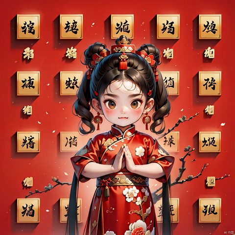  Peace, guochao,guo chao, Chinese style, red background, festive, apple, Chinese knot, New Year, firecrackers, blessing,Little flower, little star,movie texture, great work, best picture quality, best work, 8k, clear details, rich details
