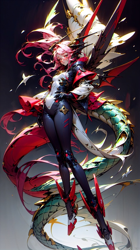 best quality,masterpiece,illustration,1girl,solo,full body,Mecha,machine,Dragon ear,Blank background,dragon horn,Dragon wings, dragontail, mecha