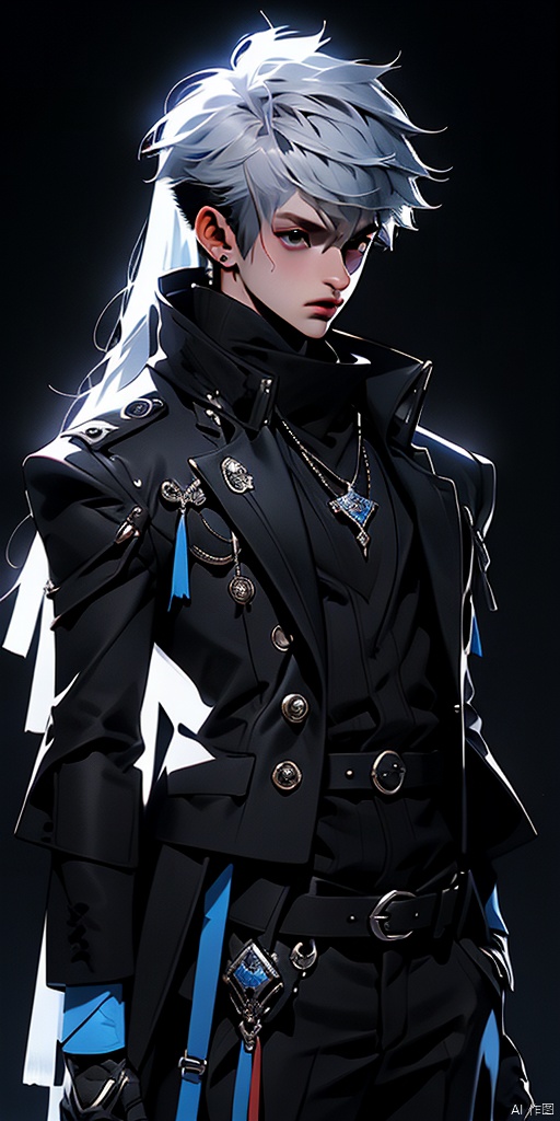 {very detailed light},{painting},{{very fine 8K CG wallpaper}}, (Premium, Best Quality, Art, Beauty and Aesthetics: 1.2), 1boy,long hair, solo, kula diamond, ice, purple eyes,gloves, belt, lips,gothic, gete,castle
, boy, Arso