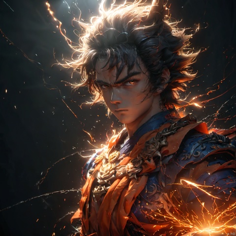 Perfect hybrid of ultra instinct Son Goku an invisible ghost translucent type, wearing shiny glossy costume, beautiful etched patterns, hyper detail, photorealistic, octane render, unreal engine, hyper detailed, cinematic lighting, hdr, 32k, Super - Resolution, Megapixel, ProPhoto RB,Halfrear Lighting,Natural Lighting, Incandescent, Optical Fiber, Moody Lighting, Cinematic Lighting, Studio Lighting, Soft Lighting, Volumetric, Contre -Jour, Beautiful Lighting,Accent Lighting, Global Illumination, Screen Space Global Illumination, Ray Tracing Global Illumination, Optics, Scattering, Glowing, Shadows, Rough, Shimmering --ar 3:4 --niji 5--s 750, ananmo, sunwukong