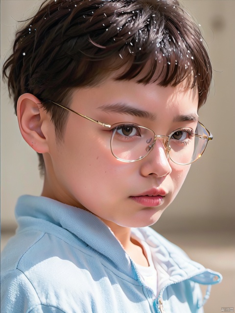  stym,1boy,glasses,Snow-white skin,