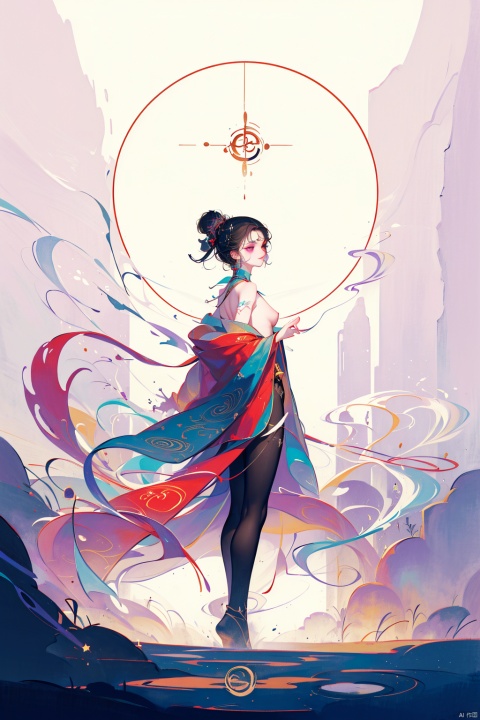  1 girl, sorceress apprentice, casting a powerful spell, wand in hand, glowing runes encircling her, cape fluttering in the magical breeze, standing in a mystic circle, surrounded by swirling potions and bubbling cauldrons, ancient tomes open nearby, eyes focused and determined, hint of mischief in her smile, purple aura shimmering around her, magical energy crackling in the air, mysterious symbols carved into the stone floor, dimly lit chamber with candles flickering, creating a dramatic and enchanting atmosphere,nude,naked,breasts,pussy,bare breasts,bare pussy,pantyhose,pussy juice,tattoo,pantyhose,pantyhose,pantyhose,face to viewers,bare pussy,