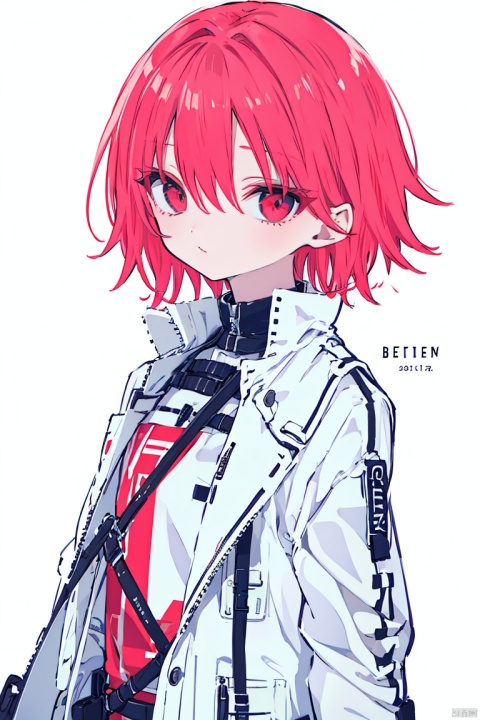  1girl，red hair