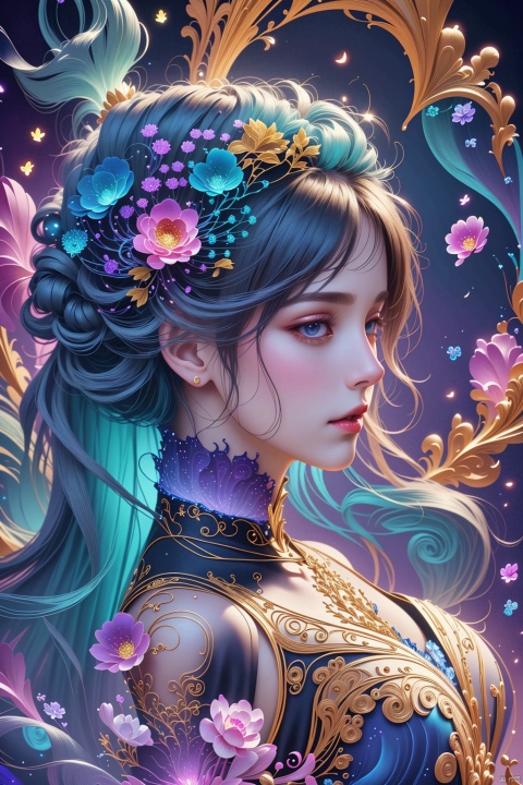  (masterpiece, top quality, best quality, official art, beautiful and aesthetic:1.2), (1girl), extreme detailed,(fractal art:1.3),colorful,highest detailed,Dreamy Atmosphere,Bright color,Complete clothes.,,,<lora:660447313082219790:1.0>