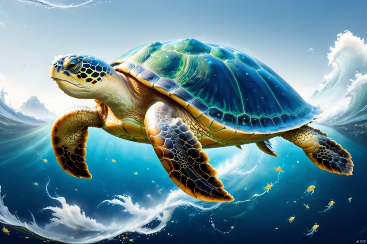  （Giant turtle：1.35）,（bedroom:1.42),Mathematical design art, stunning visual feast, visual art architecture, master works, ultra HD ultra detail,
Mysterious sea creatures, mathematical design art, stunning visual feast, visual art architecture, master works, (bedroom adopts Marine style:1.39), smooth furniture, tsunami waves and Yaochi fairy shadow jellyfish, graceful body, as if floating from the Yaochi fairy. They float lightly in the water, emitting a faint light, like the existence of fairies, adding a touch of mystery to the ocean. Leap out of a blue ocean, 3D rendered, highly detailed, and naturally lit