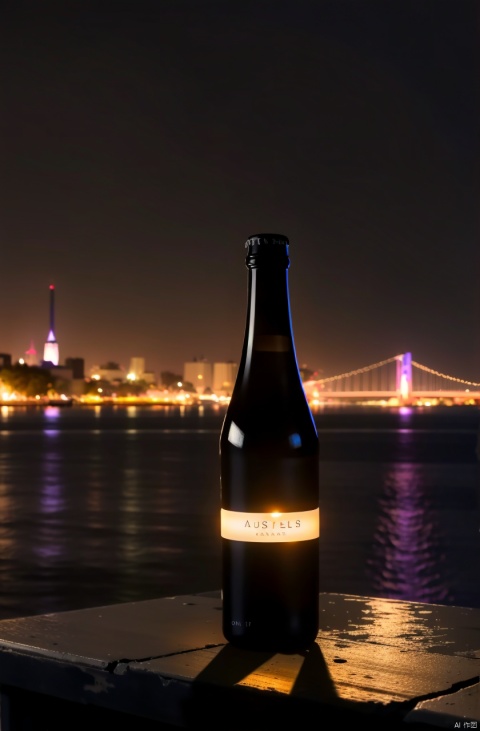  masterpiece,best quality,absurdres,cityscape,night,dark,bottle,outdoors,glowing