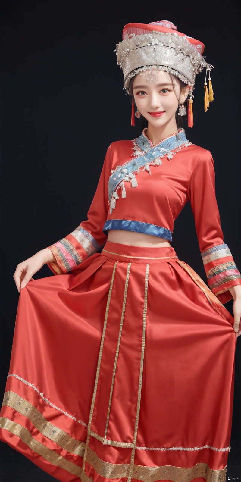  (Good structure), DSLR Quality,Depth of field ,looking_at_viewer,Dynamic pose, , kind smile,1girl ,
dress,black dress,blue dress,pink dress,red dress,chinese clothes,long skirt,skirt,skirt hold,traditional clothes,longsleeves,shortsleeves

blueheadwear,hat,

jewelry,necklace,earrings