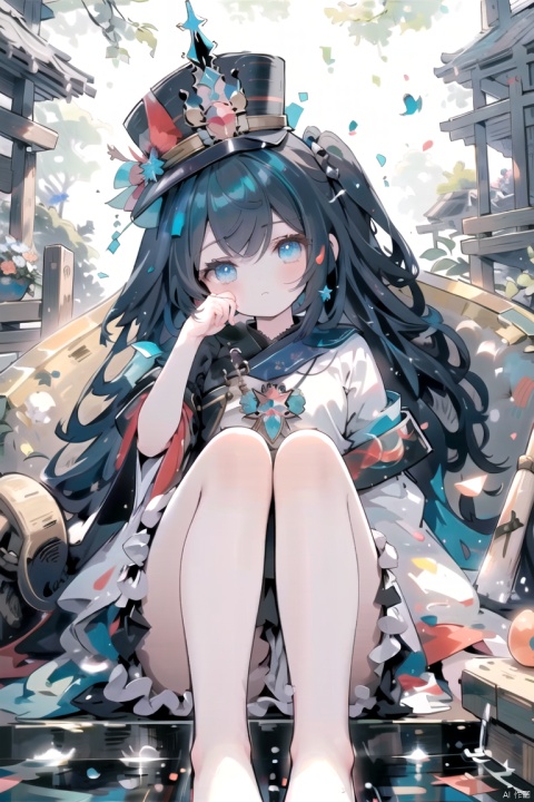  1girl, virtual_youtuber, paw_pose, tail, solo, dress, ahoge, quality, very  zhuang,hat,headdress,tassel,(((best quality))),(((ultra detailed))),(((masterpiece))),illustration,1girl,fantasy,rich lighting,young girl,magic,enchanted,flowing dress,sparkling eyes,undersea,marine life,coral reef