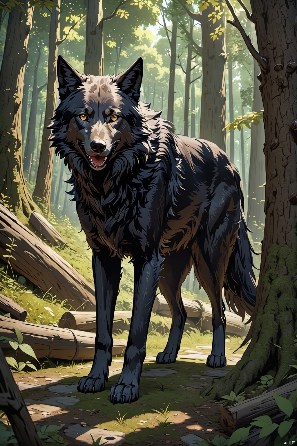  extremely detailed 4k CG

Medieval, ravenous wolf,animal,In the forest