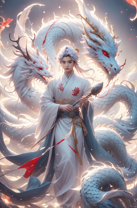  a male with purple hair holding a glowing ball in her hands, white haired deity, by Yang J, heise jinyao, inspired by Zhang Han, xianxia fantasy, flowing gold robes, inspired by Guan Daosheng, human and dragon fusion, cai xukun, inspired by Zhao Yuan, with long white hair, fantasy art style,,Ink scattering_Chinese style, smwuxia Chinese text blood weapon:sw, lotus leaf, (\shen ming shao nv\), gold armor, a boy_gmlwman, wunv, Nine tails, a dragon, lbb, drakan_longdress_dragon crown_headdress, daughter of the Dragon King