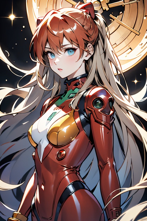 (best quality, masterpiece, colorful, dynamic angle, highest detailed)(Asuka Langley),upper body photo,fashion photography of cute red long hair girl (Asuka Langley),dressing high detailed Evangelion red suit (high resolution textures),in dynamic pose,bokeh,(intricate details, hyperdetailed:1.15),detailed,moonlight passing through hair,perfect night,(fantasy background),(official art, extreme detailed, highest detailed),HDR+, ((poakl))