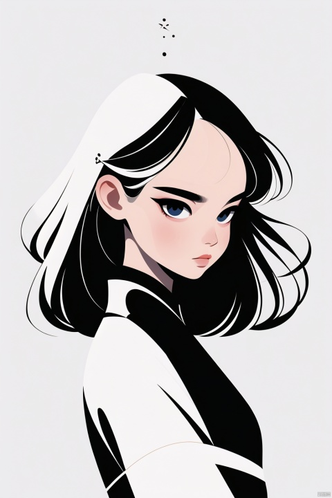  Ultra high definition, artistic sense, minimalist poster, stack of rice paper, girl, ancient white space, flat, smwuxia Chinese text blood weapon:sw, jijianchahua, yue , hair ornament , hanfu, guoflinke, Memphis, jjmx