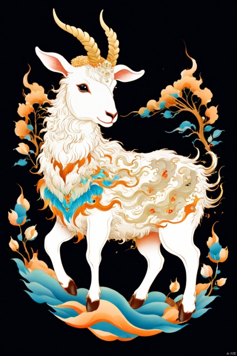  Intricate vector illustration design of a cute sheep for t-shirt, 3-6-9 pattern. Elegant, sophisticated, intricate line work, ornate details, muted color scheme, subtle gradients. Art and mathematics fusion, hyper detailed, trending at artstation, sharp focus, studio photography, intricate detail, highly detailed, centered, perfect symmetrical, bright color, solid white background, with adobe illustrator, in the style of Studio Gibli