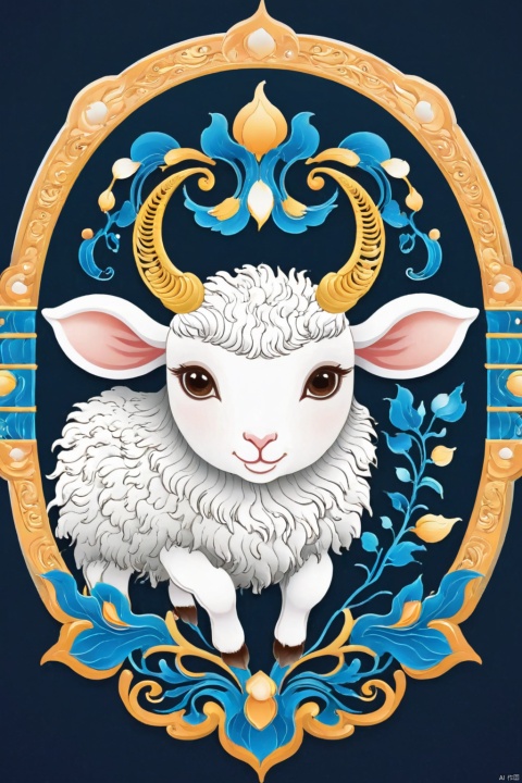  Intricate vector illustration design of a cute sheep for t-shirt, 3-6-9 pattern. Elegant, sophisticated, intricate line work, ornate details, muted color scheme, subtle gradients. Art and mathematics fusion, hyper detailed, trending at artstation, sharp focus, studio photography, intricate detail, highly detailed, centered, perfect symmetrical, bright color, solid white background, with adobe illustrator, in the style of Studio Gibli