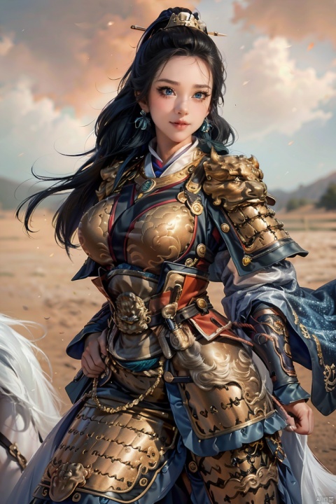  high definition,color trace, (High quality, High resolution, High quality, Fine details), Realistic, solo, 1girl,curvy women,black armor,long hair, black hair,blue eyes, twintails,long legs,happy face,smile,fighting stance, close mouth，dark background,curvy women, sparkling eyes, (Detailed eyes:1.2), Oily skin, Dramatic Shadows, SGZ2,