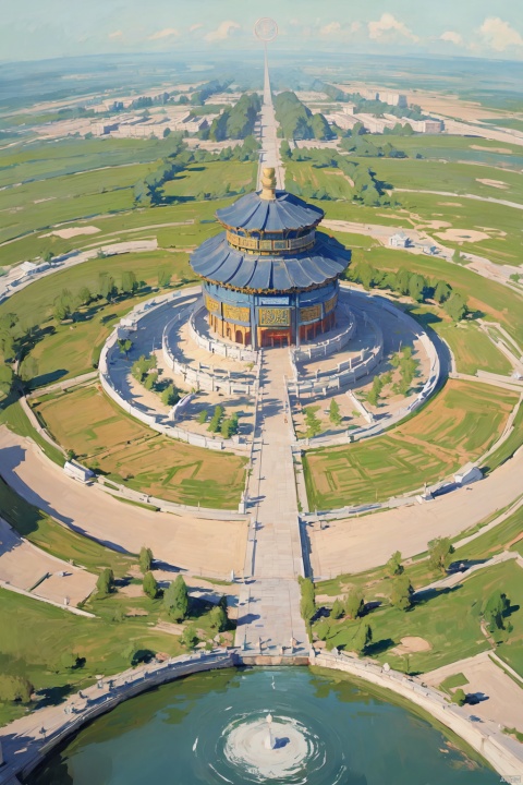  Temple of Heaven, a building in the center of the picture, altar