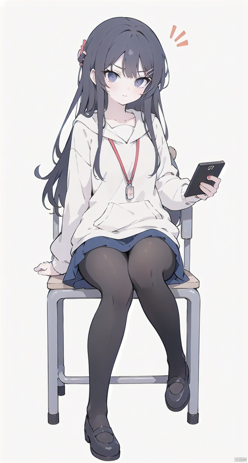  1girl, solo, sakurajima mai,angry,Sitting at the cashier of the grocery store, with a phone on the counter,stickers,biaoqing,stickers of 20yo girl,white background,simple background,emotional,best quality,highly detailed,masterpiece,an extremely delicate and beautiful,extremely detailed,8k wallpaper,Amazing,finely detail,official art,happy,disarten,doubt,hair_tie,weeeeps,,
