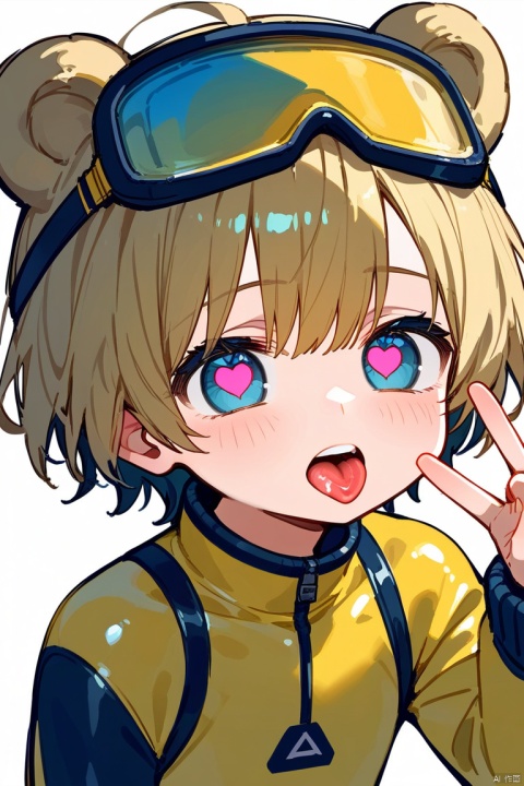 score_9,score_8_up,score_7_up,score_6_up,score_5_up,source_anime,8k,
(solo),male focus,yellow (bear ears: 1.2), shota,blue pupils,yellow (short_hair: 1.5),
yellow latex bodysuit,v,ski goggles,
heart-shaped pupils,fucked silly,tongue out,
sketch-style, unfinished