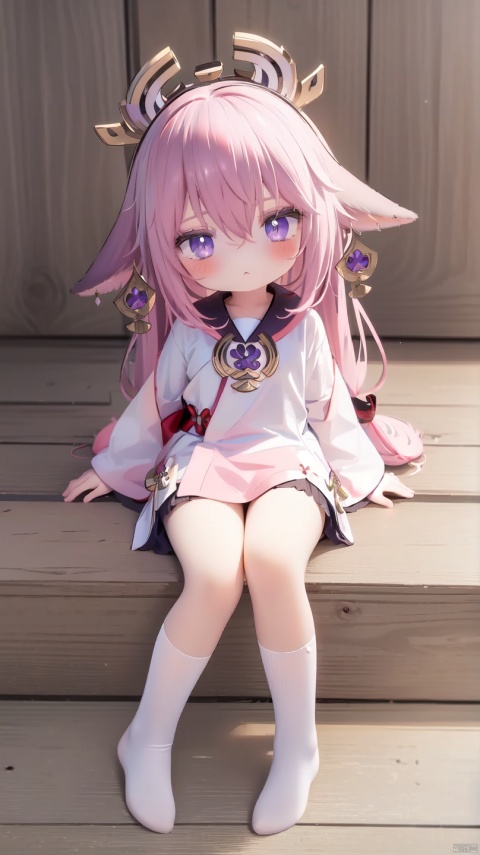  petite child(1.5),aged down, Oversized Clothes, Solo, 1 Girl, Loli, Loli, Loli, Long Hair, Full Body, Pajamas, (Genshin Impact), 1 Girl, Ofuda
looking_sky1girl, Yae Miko, Divine Blessing, Looking at the Audience, Blushing, Cute, Body, Masterpiece, Extremely Detailed, Best Quality, Very Beautiful, Delicate, Fox Tail，Sitting，happy，laugh