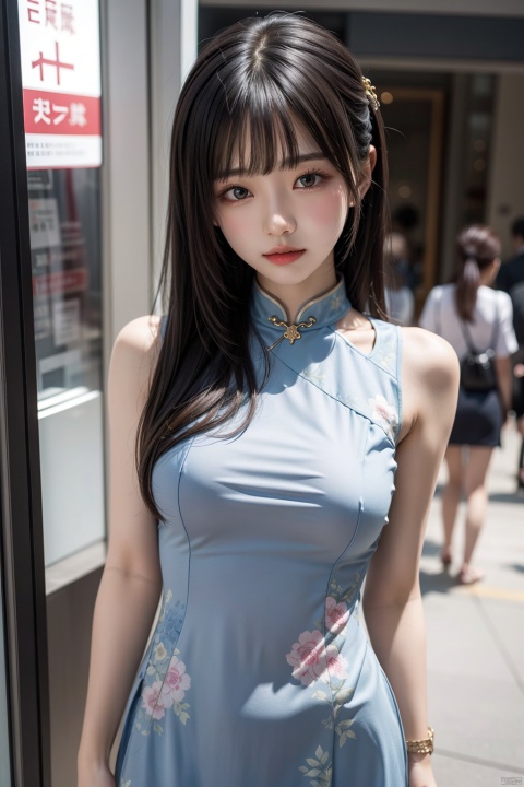  1girl,moyou, cheongsam