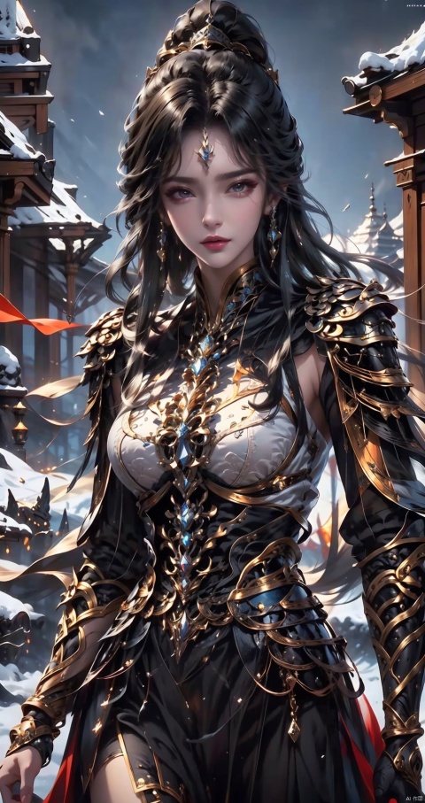  magazine, (cover-style:1.1), fashionable, 1girl,Black armor,Visual impact,A shot with tension,(upper body:1.0),cold attitude, Ear stud,tattoo, BY MOONCRYPTOWOW