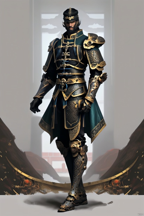 Modern armor in the style of the Ming Dynasty in China,Solemnly and solemnly