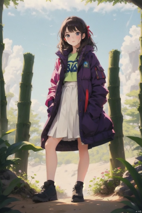  1girl, nature background