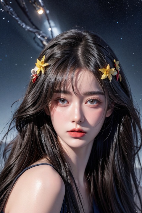  {{best quality}}, {{masterpiece}}, {{ultra-detailed}}, {illustration}, {detailed light}, {an extremely delicate and beautiful}, a girl, {beautiful detailed eyes}, stars in the eyes, messy floating hair, colored inner hair, Starry sky adorns hair, depth of field