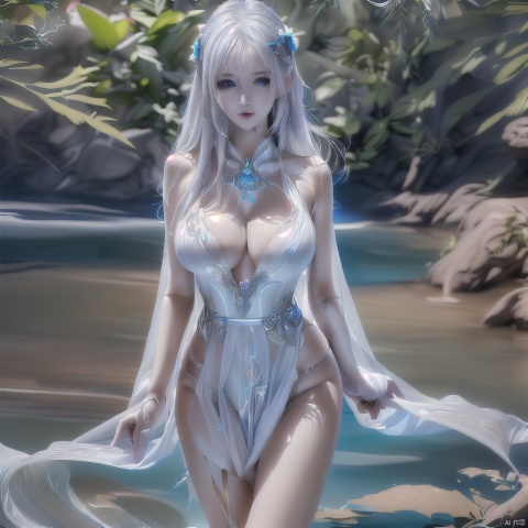  A group of girls, white hair, long hair, old clothes, sarongs, transparent, pavilion, water, full body shots, half submerged in water, ATB, huge tits andboobs,((panoramic sho)), masterpiece, (best quality), (illustration), (extremely detailed CG unity 8k wallpaper), ((1girl)), ((gorgeous detailed eyes)), ((gorgeous detail face)),1girl, female, focus, (best quality), amazing, beautiful detailed eyes, finely detailed, depth of field, extremely detailed cg unity 8k wallpaper, anime, detailed face,wallpaper,watercolor_(me dium), long hair，Long white hair，ancient costume，riverside，underwater，Gauze，slender figure，Beauty in old clothes