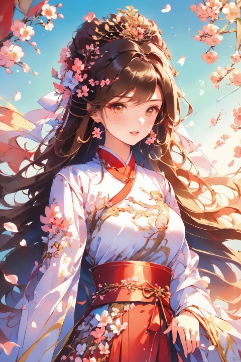  (masterpiece, best quality:1.2),(1girl:1.5),aged vintage paper,
a red pattern with white swirls ,Pencil Draw, jujingyi, 1girl, long hair, brown hair, hair ornament, long sleeves, very long hair, upper body, flower, wide sleeves, sash, petals, chinese clothes, Pencil Draw, flower, (\meng ze\),bubble, hydress