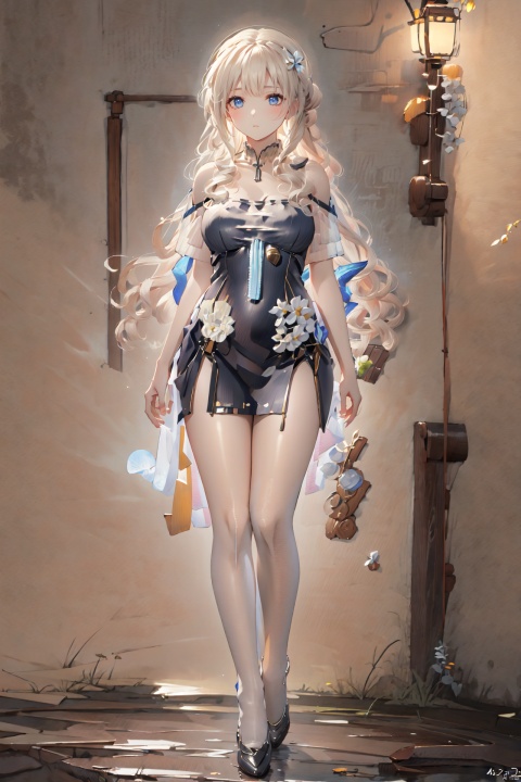  maiden, silk stockings,long hair